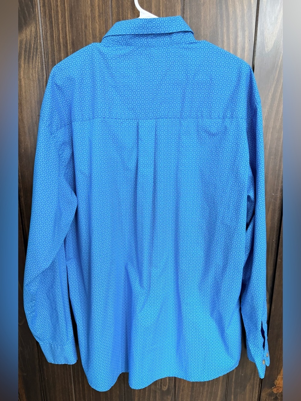 Wrangler Blue Patterned Button-Down Western Shirt-Size:XL - Picture 7 of 7